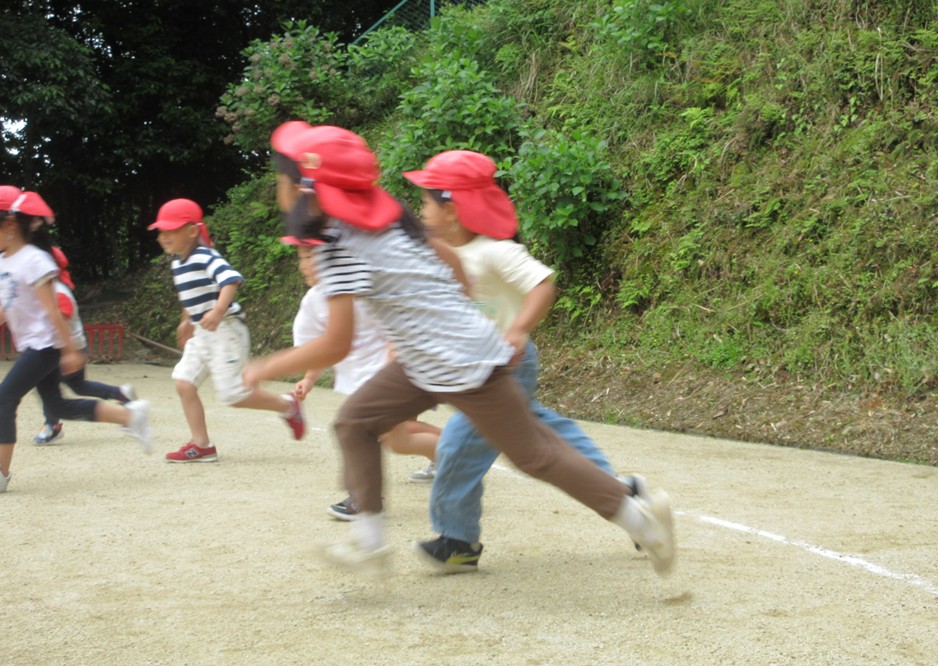 かけっことリレーの練習